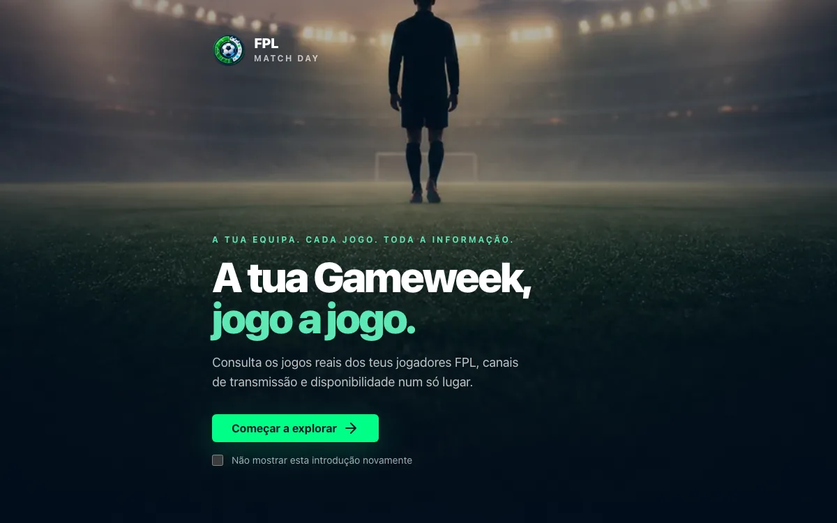 Página inicial de FPL Match Day
