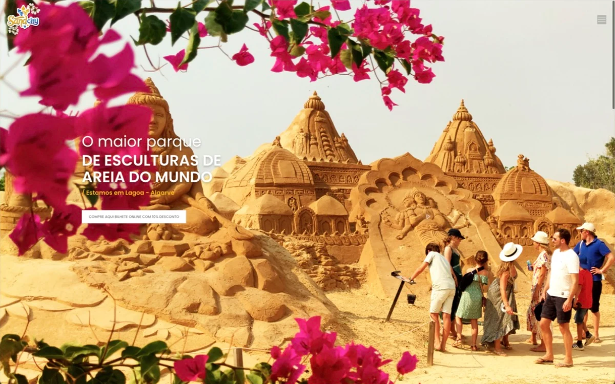 Página inicial de SandCity